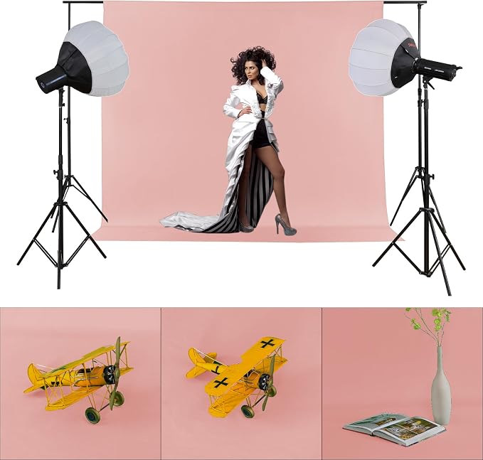 Joccun 8X10FT Dusty Pink Backdrop Background for Photography, Polyester Backdrop Curtain Background Screen for Photography,Photoshoot,Video Recording,Studio(8X10ft, Dusty Pink) - Image 4