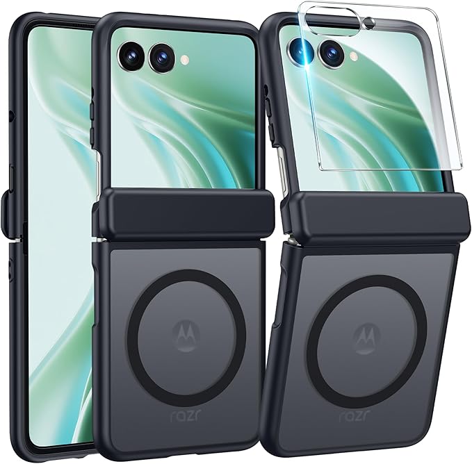 FNTCASE for Motorola Razr Ultra 2026/2025 Case, Fit for Magsafe, Black | Hinge Protection, Screen Protector, Magnetic Back,, 18FT Military Grade Drop Proof, Protective Phone Cover by FNTCASE