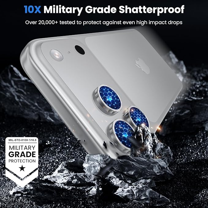 WSKEN for iPhone 17 Pro/iPhone 17 Pro Max Camera Lens Protector | Original Shooting Mode, Individual Metal Cover Film, Shatterproof HD Tempered Glass Camera Screen Protector, Silver - Image 5