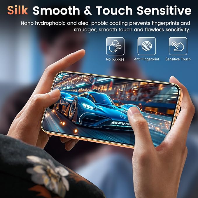 Fotbor Compatible for 3 Pack iPhone 17 Pro Max Screen Protector with 1 Set Camera Lens Protector, 2025 Upgrade 9H+ Premium Tempered Glass 17 Promax, Easy Installation Kits, 6.9 inch - Image 7