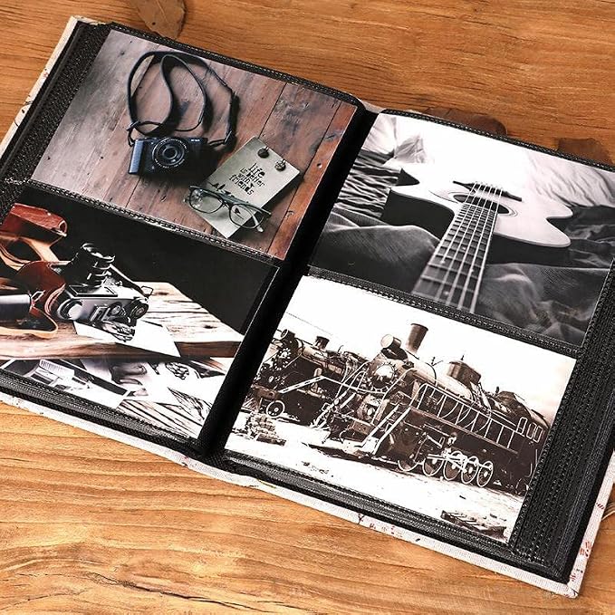 Photo Album 4x6, Soft Fabric Cover Pictures Photo Albums Memory Book for Family Baby Wedding Anniversary Birthday (Green, 200 Pockets) - Image 5