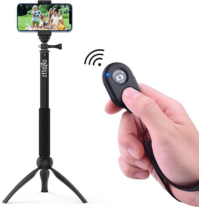 Wireless Camera Remote Shutter for Smartphones (2 Pack), zttopo Wireless Phone Camera Remote Control Compatible with iPhone/Android Cell Phone - Create Amazing Photos and Selfies, Wrist Strap Included - Image 4