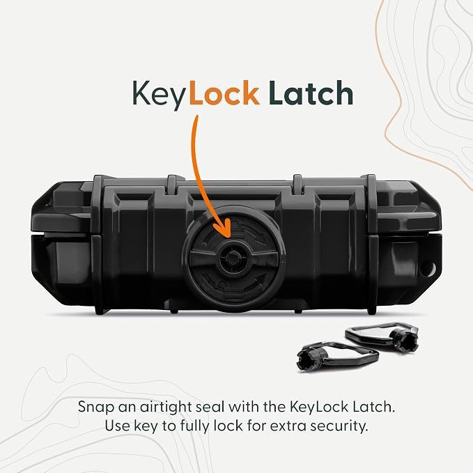 Evergreen Dry Box Tech Organizer – For Camera, Cables, Hard Drives, Memory Cards, Keys, Compatible with GoPro, Airtags (Small, Rubber Boot, Orange) - Image 4