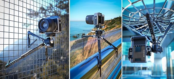 Leofoto MT-04 Tabletop Tripod, Aluminum Mini Tripod, 3 Leg Sections, Foldable Leg, Portable and Compact, 1/4" Accessories Thread, 3/8" Mounting Stud (MT-04) - Image 7