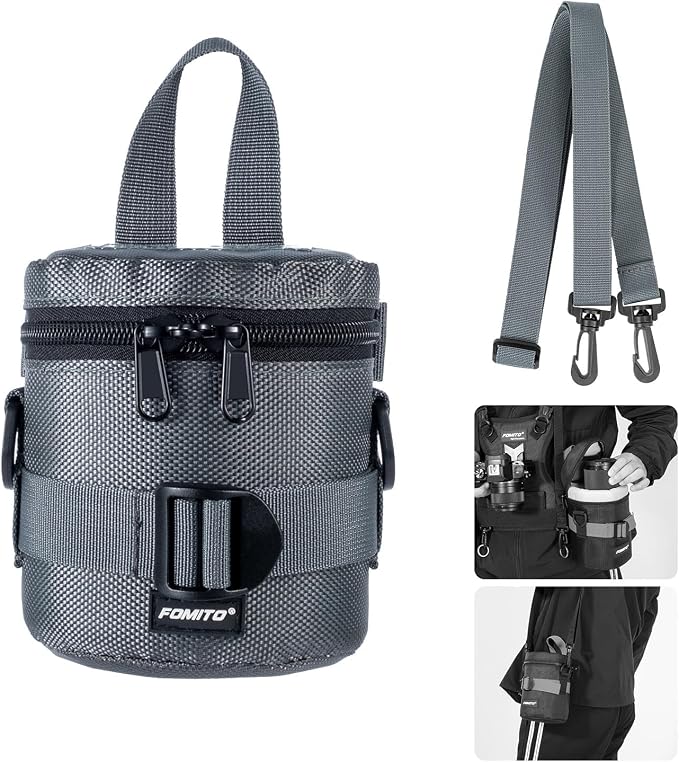 FOMITO Water-Resistant Camera Lens Pouch Bag - Shockproof Protective Case 3.94"x4.33" - Image 3