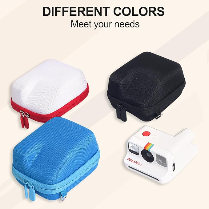 Protective Storage Case Compatible with Polaroid Go Instant Film Cameras - Polaroid Go 9035/9071/ 9070 Travel Case with Wrist Band - Blue - Image 7