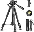 Huepar Tripod 50-inch Extendable Height Tripod Use with Laser Level, Point Lasers, Lazer Distance Measures, 1/4" and 5/8" Thread Mount for for Varieties Tools, Outdoor and Indoor T13A by Huepar