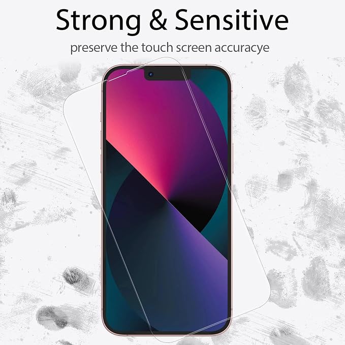 3 Packs Screen Protector for iPhone 16e / iPhone 14 / iPhone 13/13 Pro with Tempered Glass,Touch Sensitive and Case Friendly - Image 5