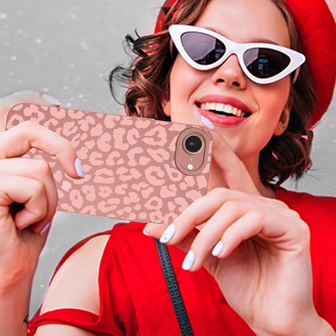 Cute Pink Cheetah Print Phone Case for iPhone 16e / 17e 6.1" | Aesthetic Leopard Pattern Design Cover Full Camera Lens Protective Shockproof Soft Slim TPU Funda for Women Girls - Image 8