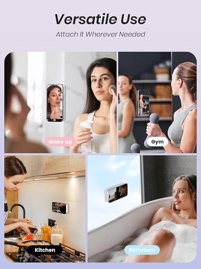 Klearlook Magnetic Suction Phone Mount for MagSafe Case, Classic White | Removable Sticky Phone Grip Holder for Hands-Free Makeup / Selfie / Vlog for TikTok & Instagram Influencer / Creator - Image 6