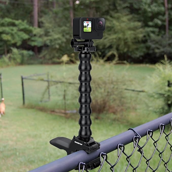 Camera Clamp Clip Mount Jaws Flex Gooseneck Accessories for GoPro | for Go Pro Hero 13 12 11 10 9 8 7 6 5 4 Session 3+ 3 2 1 Mission Max DJI Osmo AKASO Action Cameras - Image 3