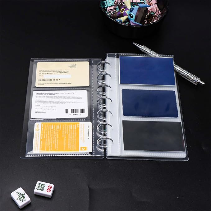 Clear Discbound Pocket Sleeves 7 Disc Sheet Protectors 20 Inner Pages PP 3.5x2.4 Pockets PET Cover Photo Card Protector Binder Album (3 Pocket - 7 Disc) - Image 7