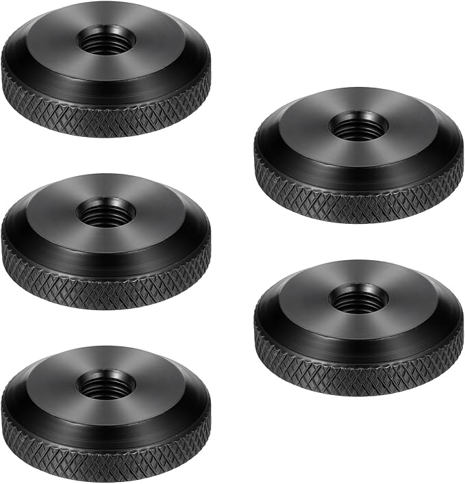 5 PCS Thumb Nuts 1/4-20 Female Screw Knob Knurled Wheel Lock Nut Knob Screws Air Cleaner Wing Nut Mount Adapter Spacer for 1/4 Inch Hot Shoe Flash Stand Tripod Camera Rig Stick Photography by Unknown