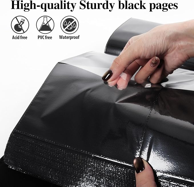 RECUTMS Photo Albums 4x6 Pictures, 600 Pockets Large Capacity Picture Album | Acid-Free Black Pages, Leather Cover, Dual Horizontal/Vertical Pockets, Custom Photo Cover, Perfect for Wedding, Family&Trave - Image 6