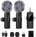 Professional Wireless Lavalier Lapel Microphone for iPhone, iPad, Mini Video Recording Mic for Interview Video Podcast Vlog YouTube & Livestream, Noise Reduction, Plug & Play (3-IN-1 All Devices) by Unknown