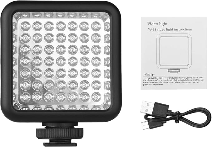 Mini IR Night Vision Light Infrared Photography Light for Video Camera Camcorder Built-in Rechargeable Battery with 3 Cold Shoe Mount for Vlog YouTube Video Recording - Image 7