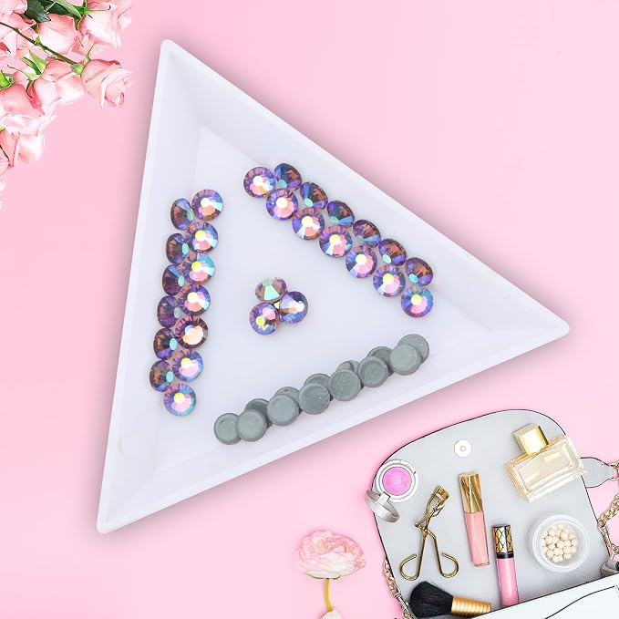 Jollin Hotfix Rhinestones Flatback Crystal Gems 8.4mm SS40, Light Purple AB | 144pcs Hot Fix Crystals Glass Rhinestones for Bedazzling, Crafting, Clothes, Shoes & Accessories DIY Decoration - Image 3