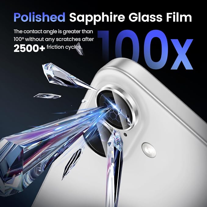 Tensea for iPhone 17 Camera Lens Protector, Camera Cover Screen Protector | Metal Individual Ring with 9H Tempered Glass for iPhone 17 6.3inch, HD Clear, Easy Installation, Full Protection - Image 6