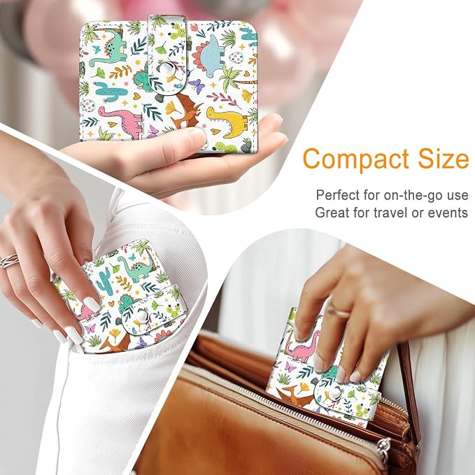 Dinosaur Small Photos Album for 2x3 Inch Films, 56 Pockets | Mini Cute Picture Book, Wallet Size, for Polaroid Fujifilm Instax Mini Instant Camera Printer, Kpop Photocard Binders Holders - Image 6