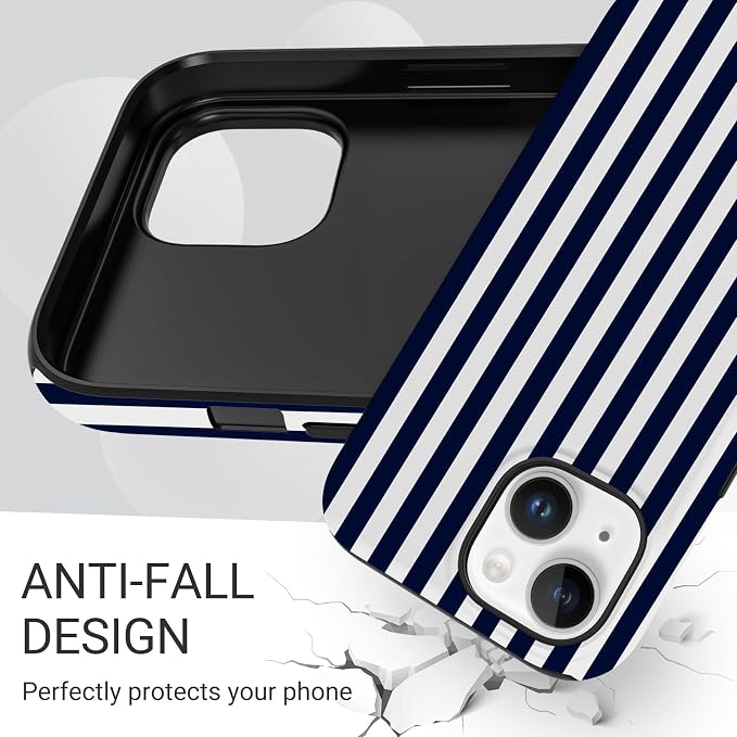 TPU Phone Case for iPhone 13, MagSafe Wireless Charging Compatible, Shockproof Slim Fit Protective Cover with Anti-Yellowing & Raised Camera Protection (Stripe 3, iPhone 13) - Image 5