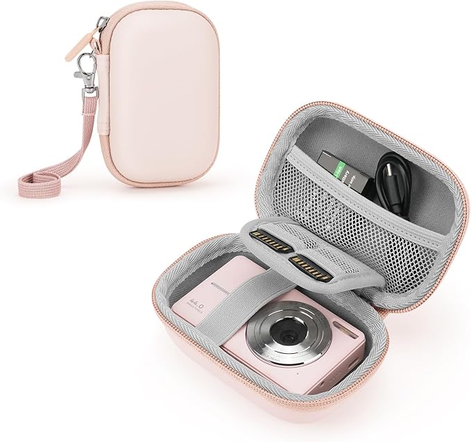 SQERO Camera Case for Digital Camera CAMKORY DC403/KODAK PIXPRO FZ55/FZ45 | SD Card Storage Travel Carry Cute Case Bag Small, Anti-Shock Dot Protection by SQERO