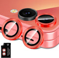for Samsung Galaxy Z Flip 7 Camera Lens Protector, Individual Metal Ring Tempered Glass Lens Cover, [Strong Adsorption] Scratch Resistant Ultra-Thin HD Clear Lens Cover, 1 Set-Red by Btscase