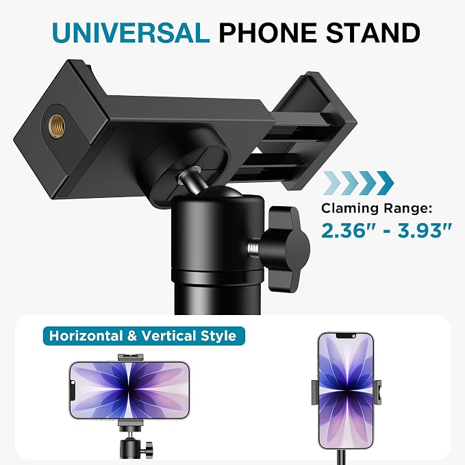 InnoGear Webcam Stand, Telescopic Mount Vlogging Stick with Phone Holder | for Logitech Webcam C922 C930e C920S C920 C615 C960 C920x BRIO 4K NexiGo N60 Eye-Level Framing, Rock-Solid Stability - Image 4