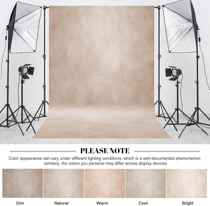 Abstract Photography Backdrop for Photoshoot 8x12ft, Beige,No Stand | Professional,Polyester Fabric,Roller Pocket on Top,Vintage Portrait Photo Props Booth Background,Photoshoot Studio - Image 2