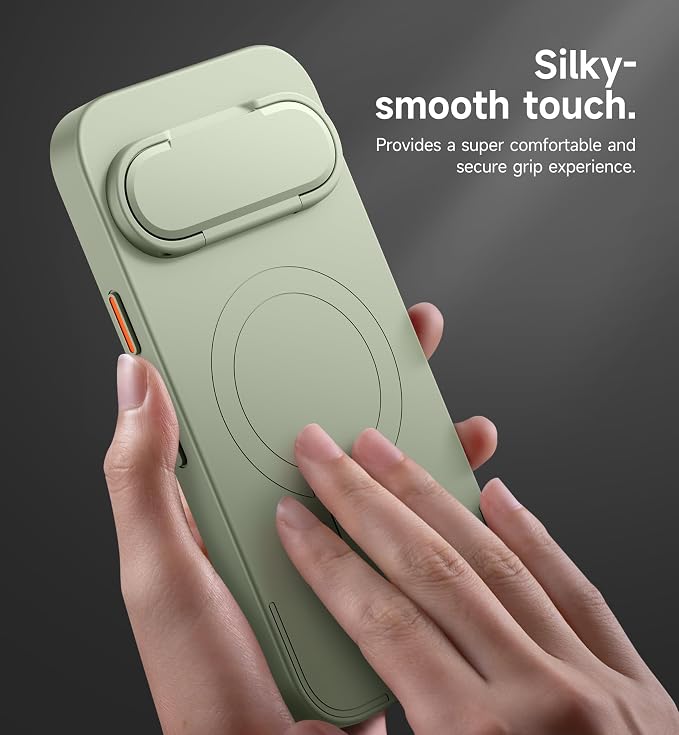 SURITCH for Google Pixel 9 Pro XL Phone Case, Compatible with MagSafe, Protective Cover with Camera Cover & Adjustable Metal Kickstand for Pixel 9 Pro XL -Sage Green - Image 5