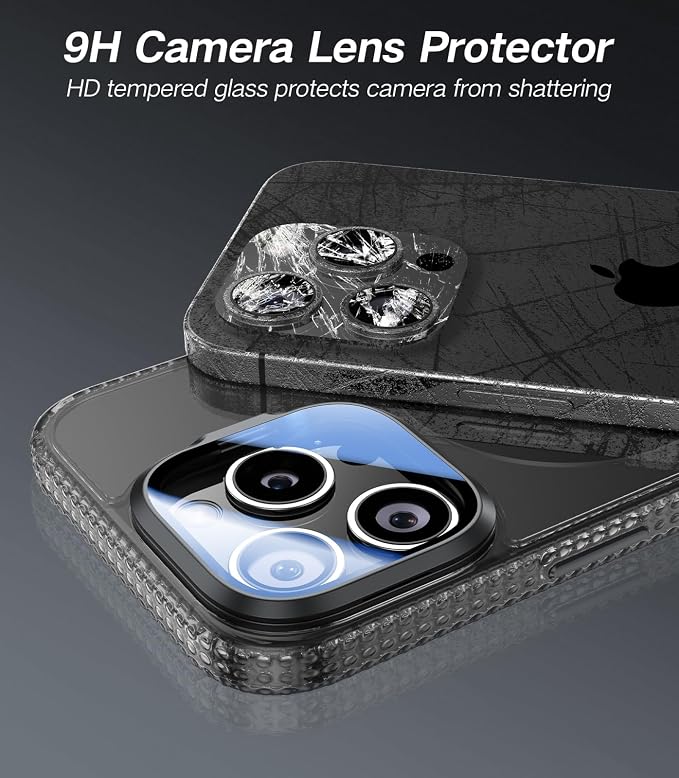 VOFATA [Upgraded] for iPhone 15 Pro Max Case with Camera Cover Stand [Fit for MagSafe][9H Camera Lens Protector] Mil-Grade Protection Transparent Magnetic iPhone 15 Pro Max Phone Case, Clear Black - Image 2