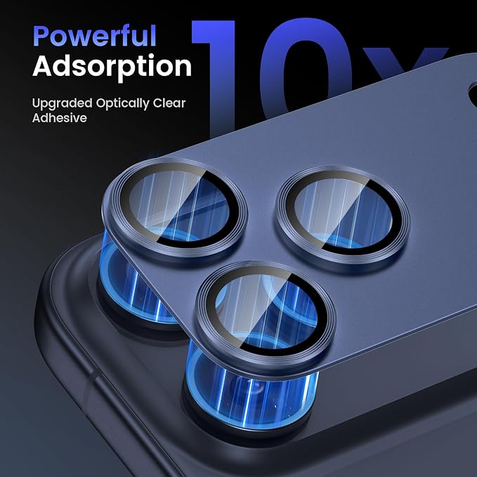 Tensea for iPhone 17 Pro Camera Lens Protector | Metal Aluminum Alloy Tempered Glass Cover Camera Screen Protector Accessories, Case Friendly - Image 4
