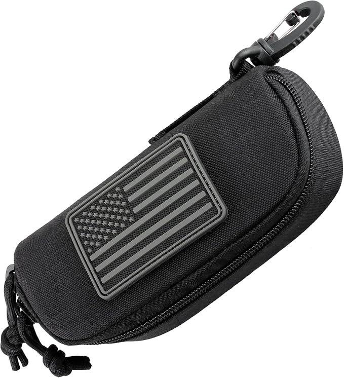 Wynex Tactical Molle Glasses Pouch, Shockproof Eyeglass Case for Glasses | Sunglasses Case Hard Shell, 360°Clip & Patch, Glasses Protector Fit Sunglasses Goggles, for Travel Sports Work by WynexTactical