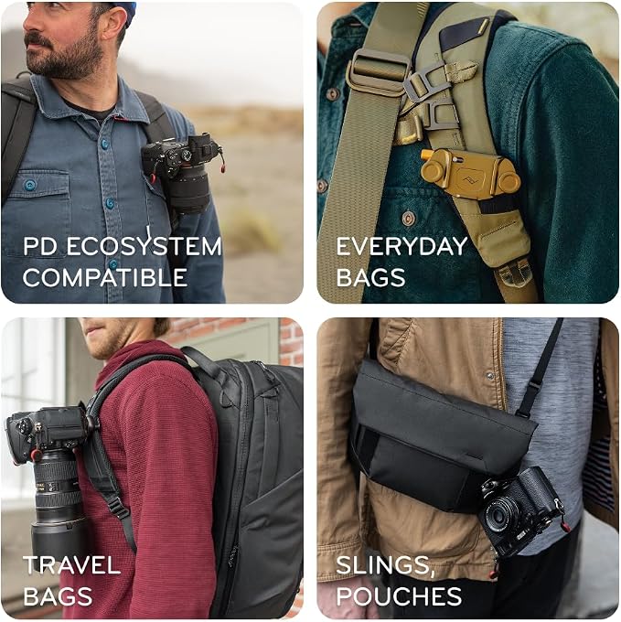 Peak Design Capture Camera Clip V3, Silver with Plate, Holds DSLR, Compact and Point and Shoot Bodies, Secure, Stable and Accessible, Attaches to Straps and Belts, Quick Release, 200 lb Capacity - Image 3