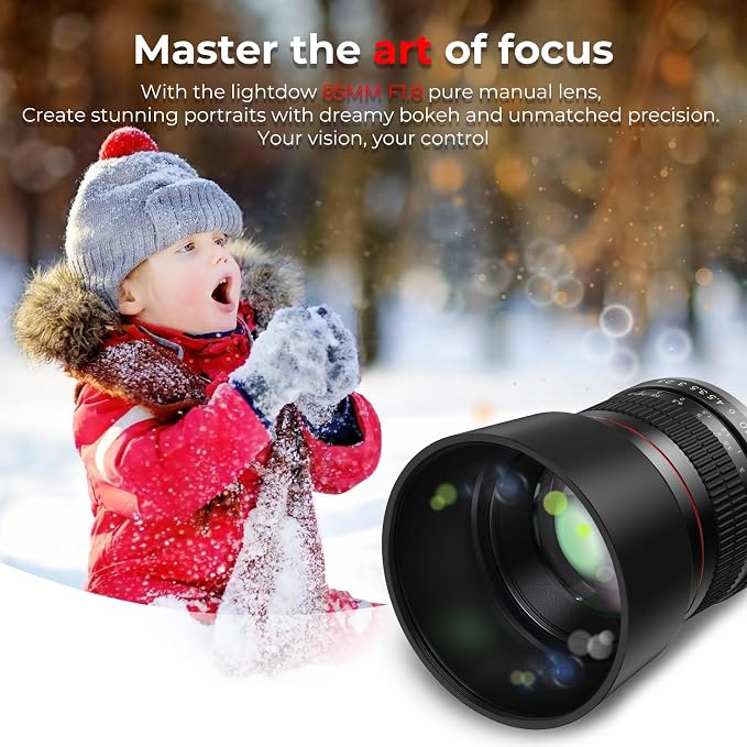 E 85mm f1.8 Portrait Lens - MF for Sony a7 IV/a7 III/ZV-E10/a7R V/a7C II/a7R IV/a7S III/a1/a9 III/a6400/a6100/a9 II/a7 II/a6000/NEX-6/NEX-5/Alpha - Manual Focus Mirrorless Cameras Lenses(E Mount) - Image 4