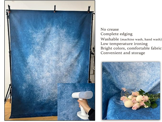 6x9ft Dark Blue Gradient Portrait Photo Backdrops Bright Center Abstract Photography Backdrop for Studio Photo Booth Prop Banner Decor Background - Image 5