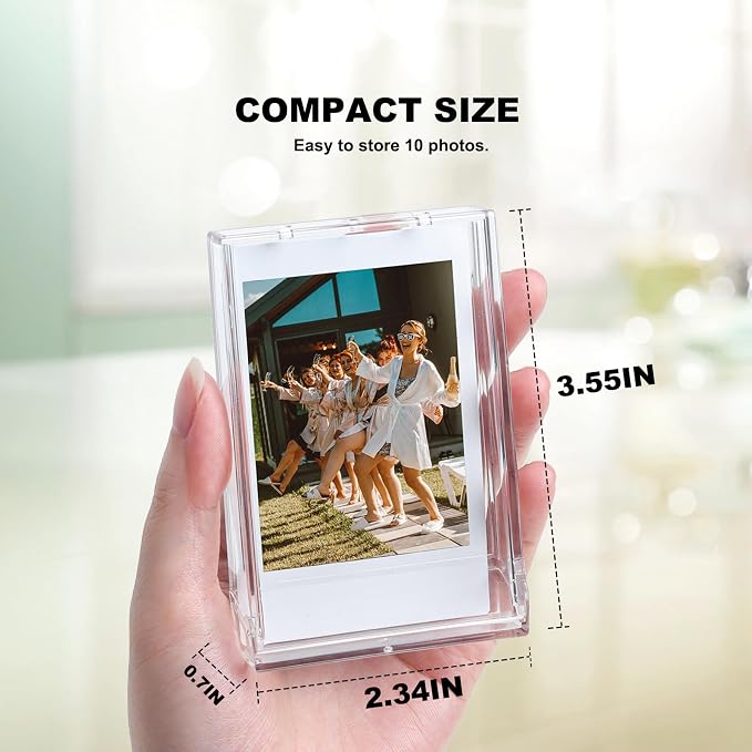 Picture Holder Storage Case for Fujifilm Instax Mini Film,3 inch Photo Pouch Instant Camera Film Accessories for Fujifilm Instax Mini EVO/40/90/12/11/9/8/7/7+/7s ect (2, Transparent) - Image 6