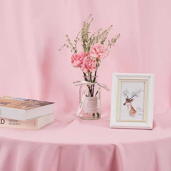 TRLYC Pink Photography Backdrops 5x7 FT Seamless Background for Studio | Pink Backdrop for Photoshoot Video Backgrounds Screen Party Wrinkle-free Polyester Non-Glare Rod Pocket Easy Setup - Image 4