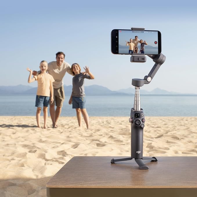 DJI Osmo Mobile 7P Gimbal Stabilizer for iPhone & Android, Native Tracking | Lighting, 3-Axis Phone Gimbal, Quick Launch, One-Tap Edit, Built-in Extension Rod & Tripod, 10hrs Use, Phone Charging - Image 10