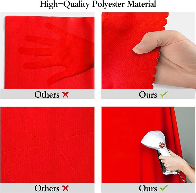 Red Photography Backdrop for Photoshoot, Fabric 5x7ft | Polyester Studio Photo Backgrounds, Non Reflective, Easy to Hang, for Portrait Shoot, Product, Party Decor, Video Creation - Image 6