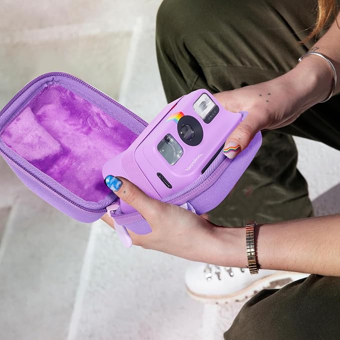 Camera Case for Polaroid Go/Go Gen2/3 Instant Print Camera, Purple | Hard Case for Polaroid Go, Travel Storage Bag, with 5 Go Magnetic Picture Frames, Handle Strap, Robust Protection, No Camera - Image 6