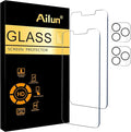 Ailun Screen Protector + Camera Lens Protector for iPhone 13 Pro, 2+2 Pack | 6.1 Inch, Tempered Glass Film, HD, Case Friendly by Ailun