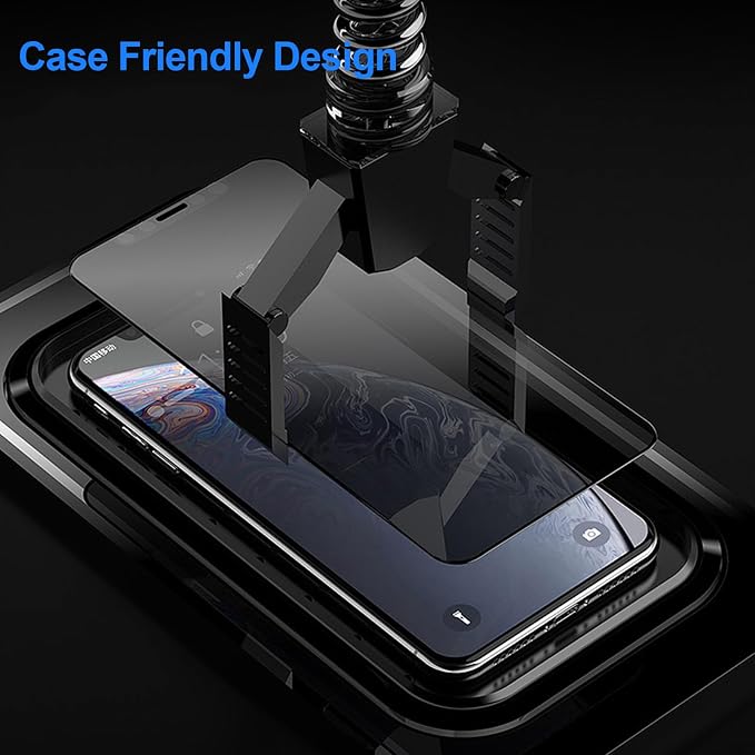 2 Pack Privacy Screen Protector for iPhone 11 / XR, 6.1 Inch | Tempered Glass Film, Full Screen, Anti-Spy, Bubble Free, Case Friendly - Image 5