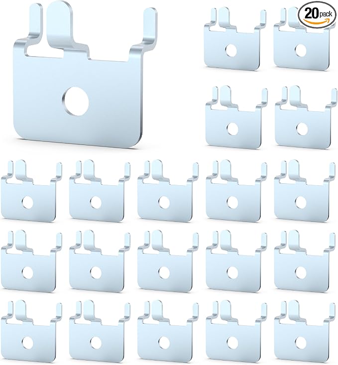 HUHOLE 20PC Pegboard Picture Hangers for 1/8 & 1/4 Inch Pegboards | U Shape Display Hooks with 10 lb Capacity for Pictures, Jewelry, Keys, Lanyards, Arts, Crafts and Retail by HUHOLE