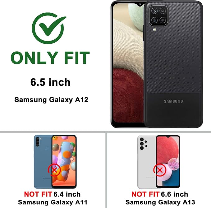 Gritup for Galaxy A12 Phone Case Military-Grade Shockproof with Kickstand | with 2 PCS Screen Protector, Slide Camera Cover, Heavy Duty Outdoor Protection Full Body Funda para Galaxy A 12 Cover-Pink - Image 3