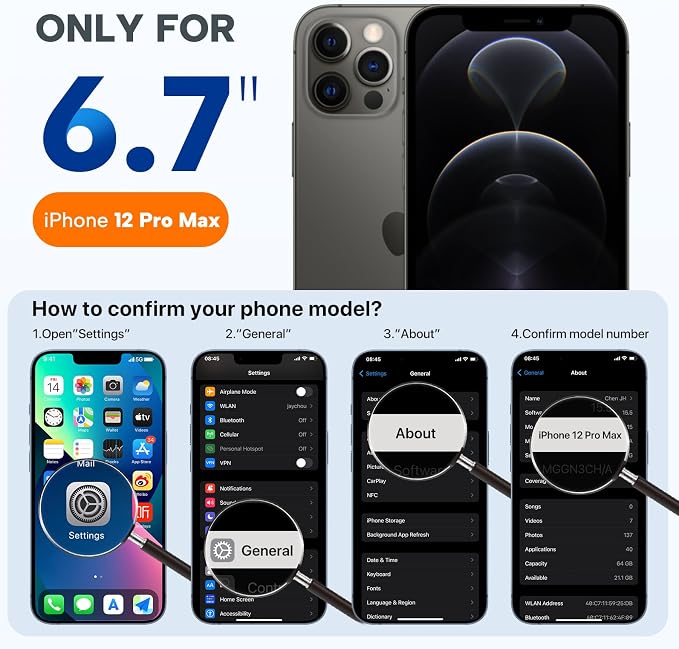 Miracase Silicone for iPhone 12 Pro Max Case, Dark Blue | Soft Anti-Scratch Microfiber Lining, Premium Silicone Cover Shockproof Drop Protection Phone Case for 12 Pro Max - Image 2