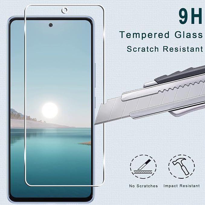 [3+3 Pack] Galaxy A53 5G Screen Protector + Camera Lens Protector, HD Tempered Glass Film, 9H Hardness, Scratch Resistant, Easy Installation, Bubble Free, Screen Protector for Samsung Galaxy A53 5G - Image 3