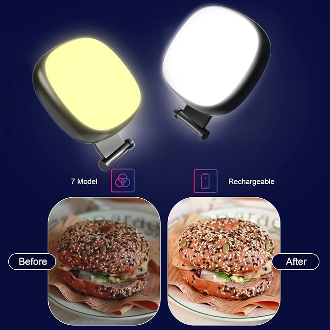 Godefa Phone Camera Lens Kit, 14 in 1 Lenses with Selfie Light for iPhone 14 13 12 11 Xs X Pro Samsung and Other Andriod Smartphone, Universal Clip on Wide Angle+Macro+ Fisheye Camera Lenses - Image 9