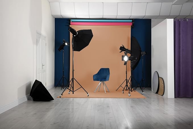 Denny Mfg Seamless Paper Backdrop for Photoshoot, Brown Latte, 86in x 36ft | Photography Backdrop, Matte Finish for Portraits, Product Photos and Video Shoots, with Free Roll Gaffer Tape (2 in x 13 ft) - Image 9