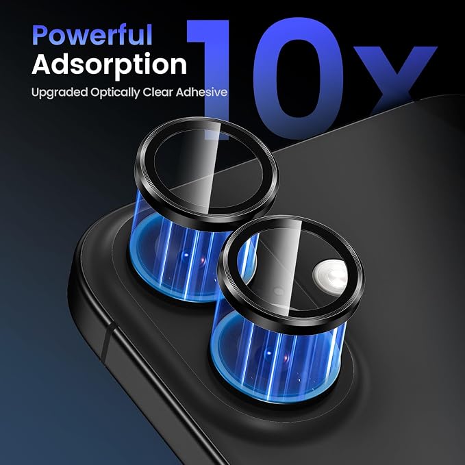 Tensea for iPhone 17 Camera Lens Protector, Camera Cover Screen Protector | Metal Individual Ring with 9H Tempered Glass for iPhone 17 6.3inch, HD Clear, Easy Installation, Full Protection - Image 4
