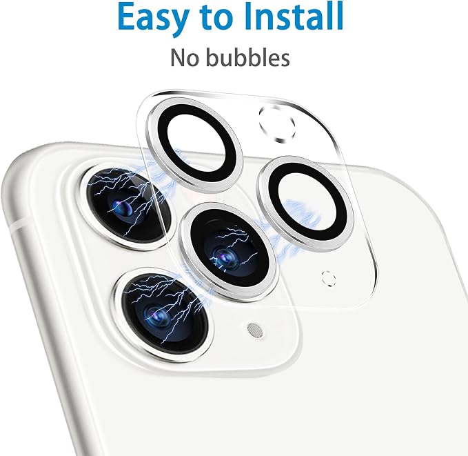 Dengduoduo 3 Pack Tempered Glass Camera Lens Protector for iPhone 11 Pro 5.8" & iPhone 11 Pro Max 6.5", Ultra HD, 9H Hardness, Anti-Scratch, Case Friendly, Easy to Install [No Affect on Night Shots] - Image 6